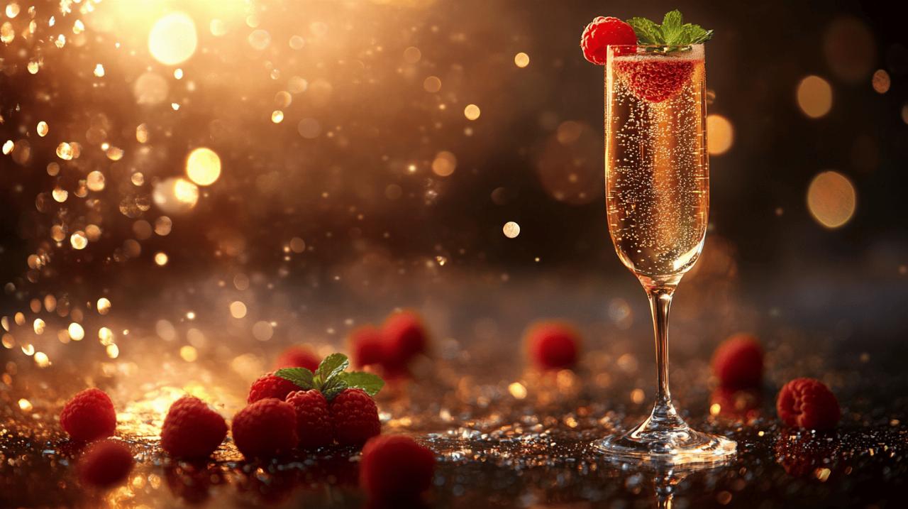 Cocktail Champagne Framboise : Recette Parfaite pour vos Celebrations Elegantes entre Amis